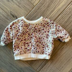Floral Print Kids Shirt - White